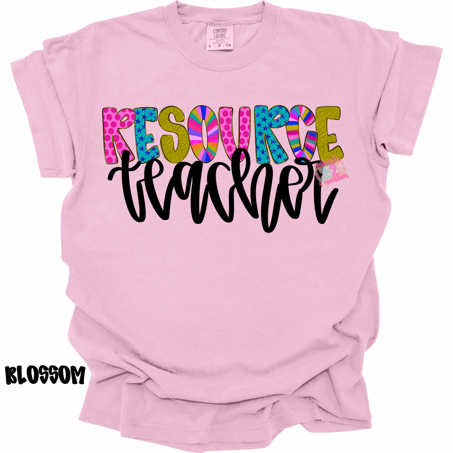 RESOURCE TEACHER BLACK CURSIVE PREORDER
