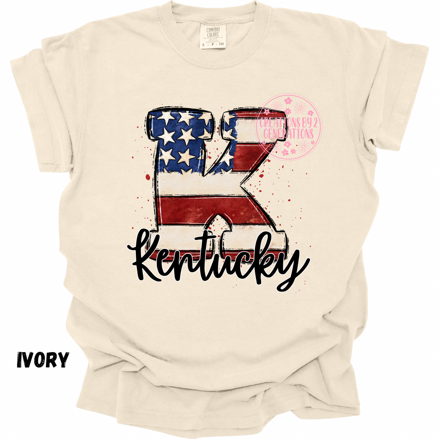 K KENTUCKY FLAG PRINT