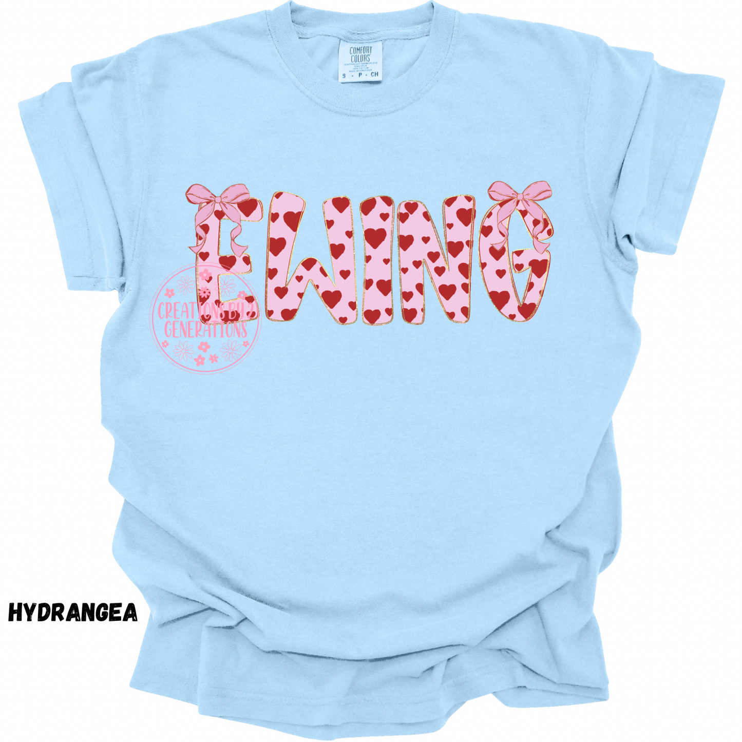 EWING PINK WITH RED HEARTS