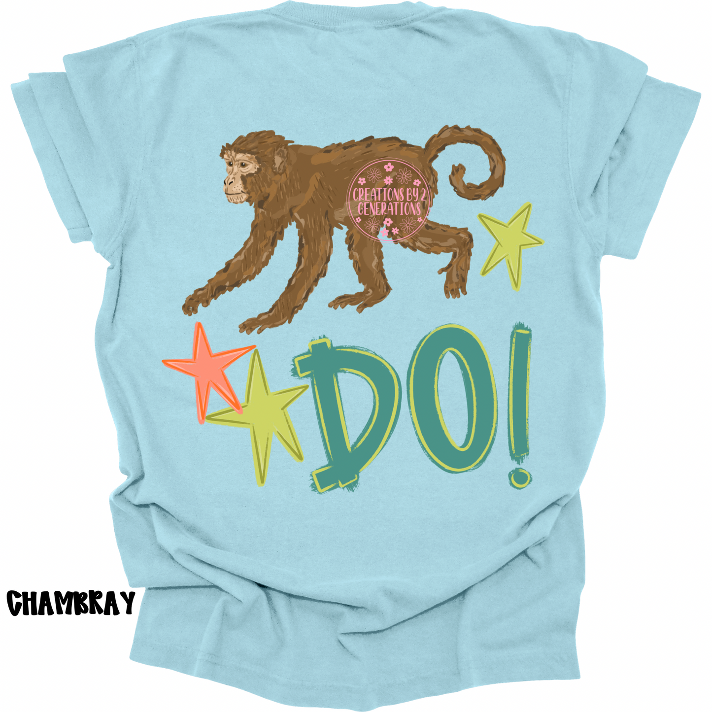 MONKEY SEE (FRONT) MONKEY DO! (BACK) GREEN/ORANGE PREORDER (YOUTH)