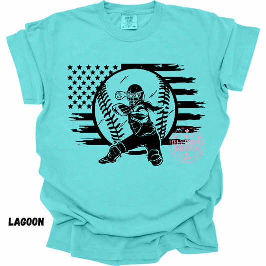 SOFTBALL CATCHER BLACK PRINT (YOUTH)