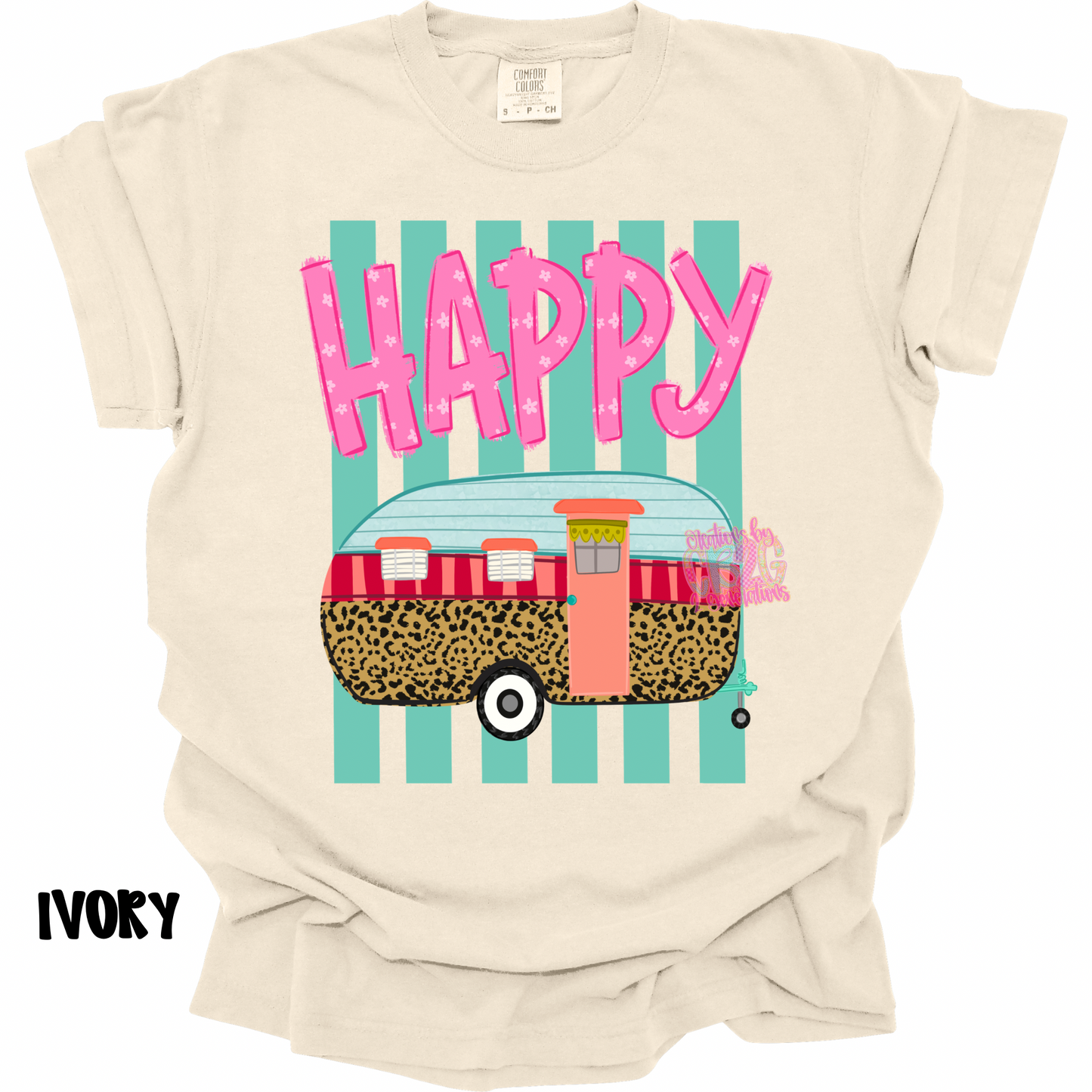HAPPY CAMPER WITH STRIPES PREORDER