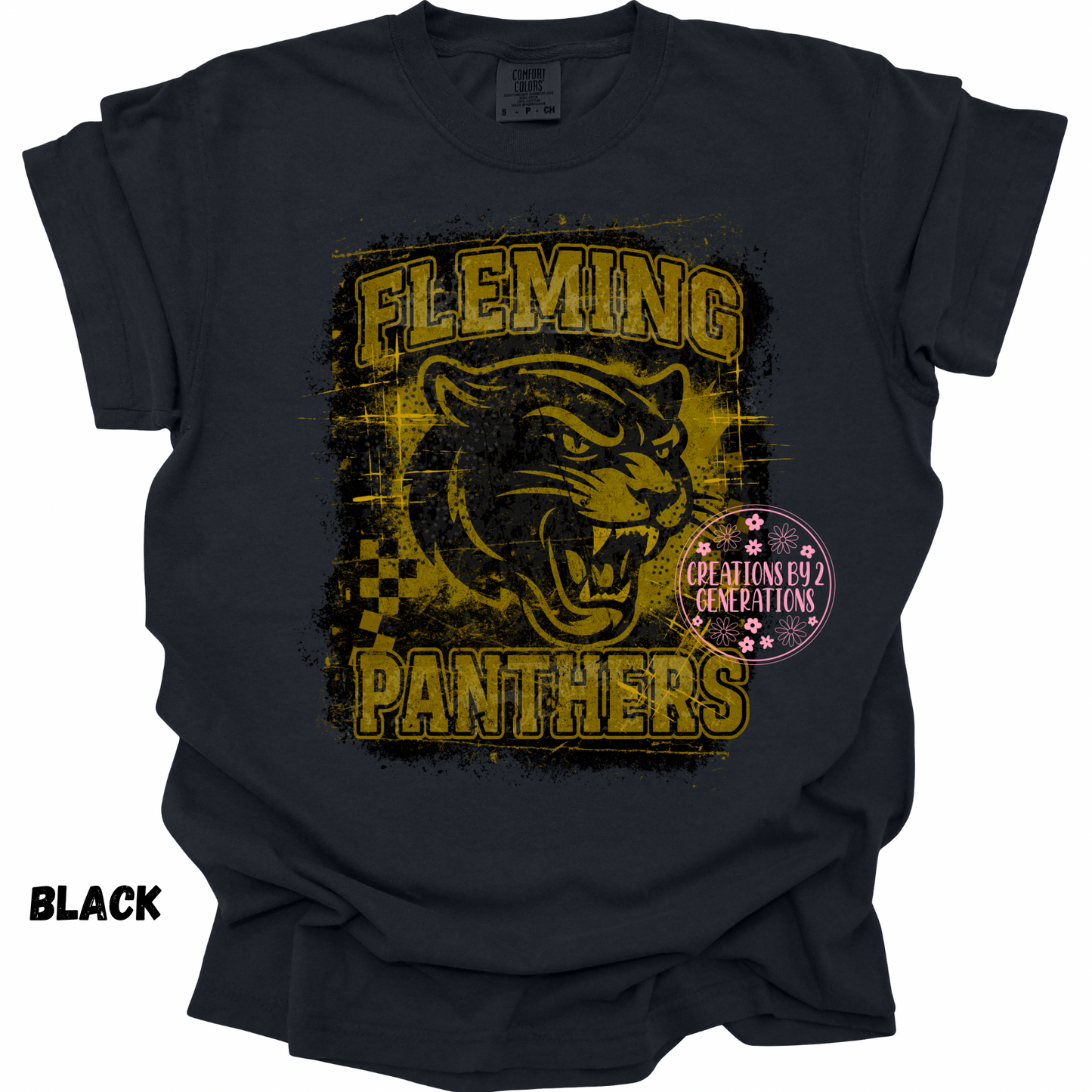 FLEMING PANTHERS DISTRESSED GRUNGE PRINT (YOUTH)