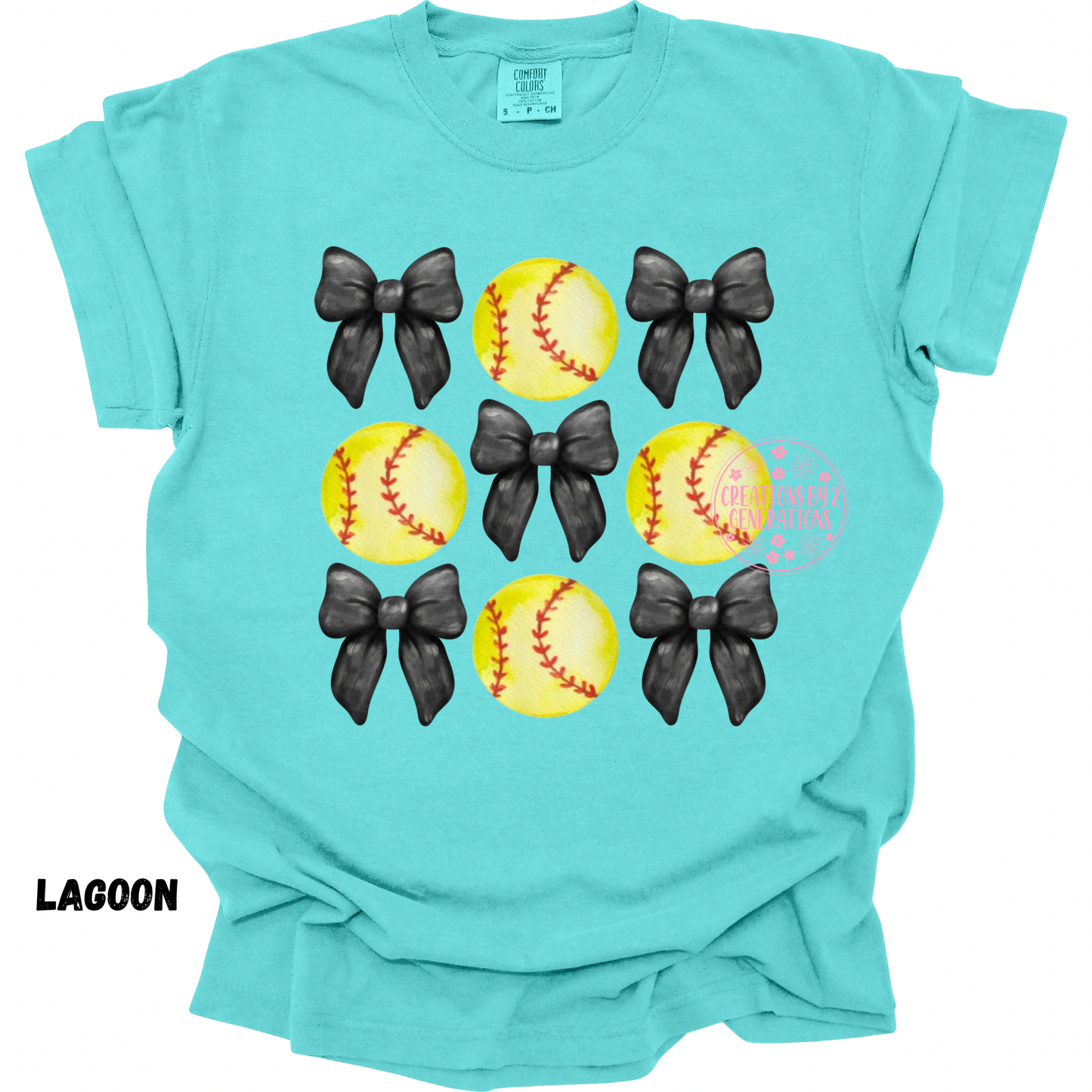 SOFTBALLS WITH BLACK BOWS PREORDER (YOUTH)