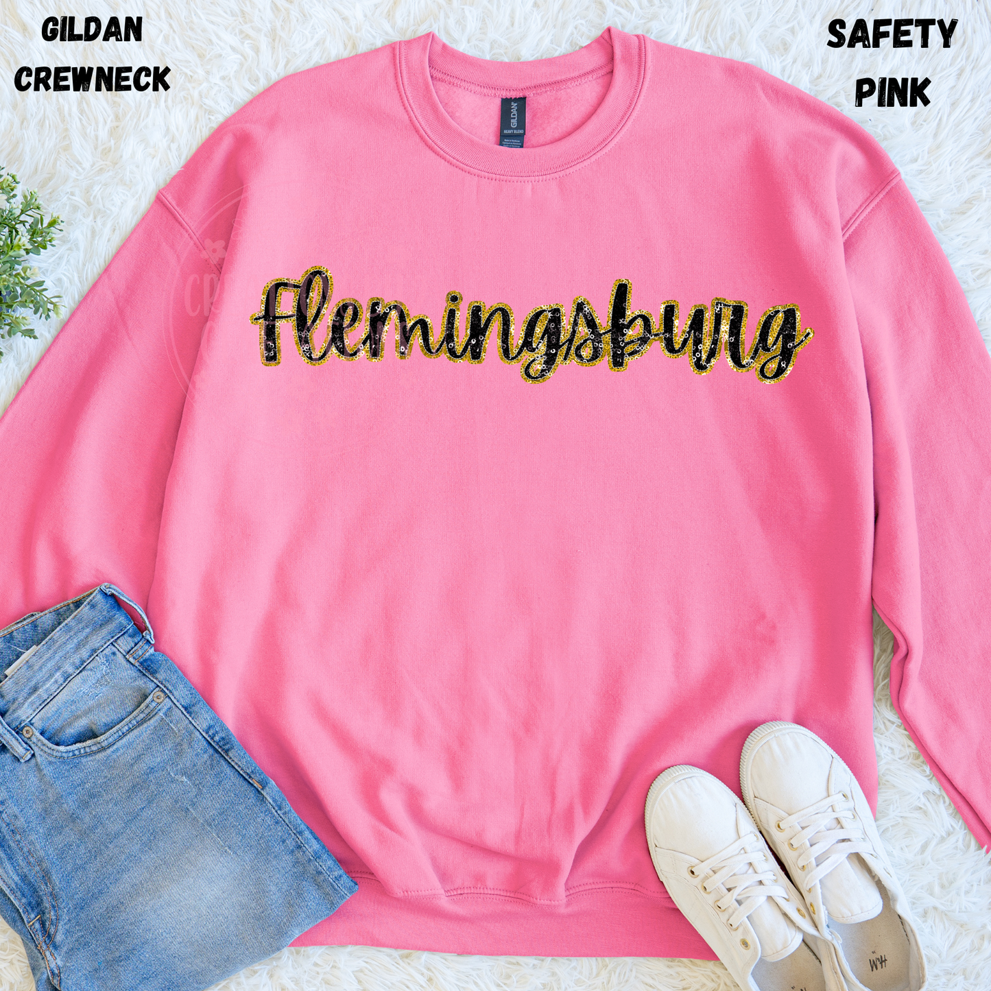 FLEMINGSBURG FAUX SEQUINS SWEATSHIRT