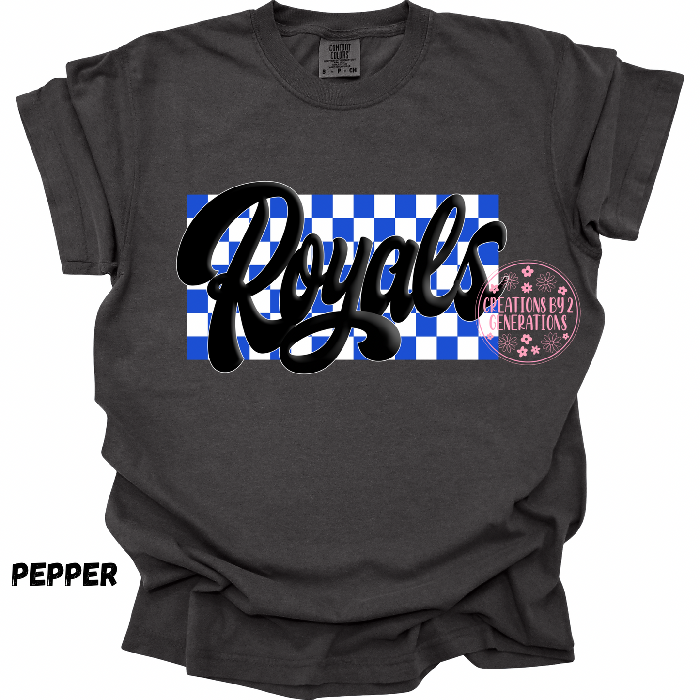 ROYALS WITH BLUE & WHITE CHECKERED PRINT