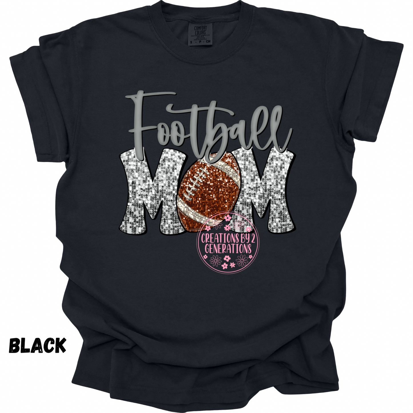 FOOTBALL MOM SILVER PRINT