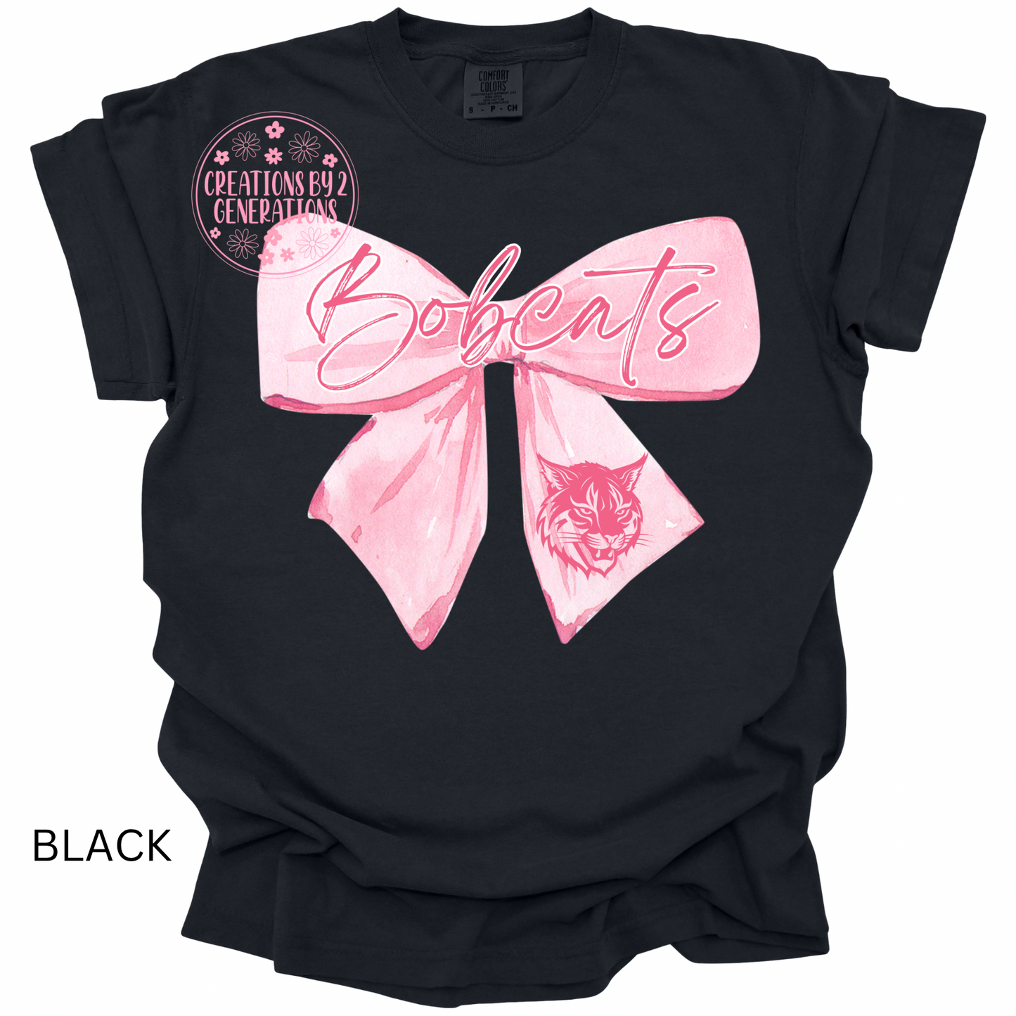 BOBCAT PINK BOW PRINT