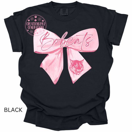 BOBCAT PINK BOW PRINT