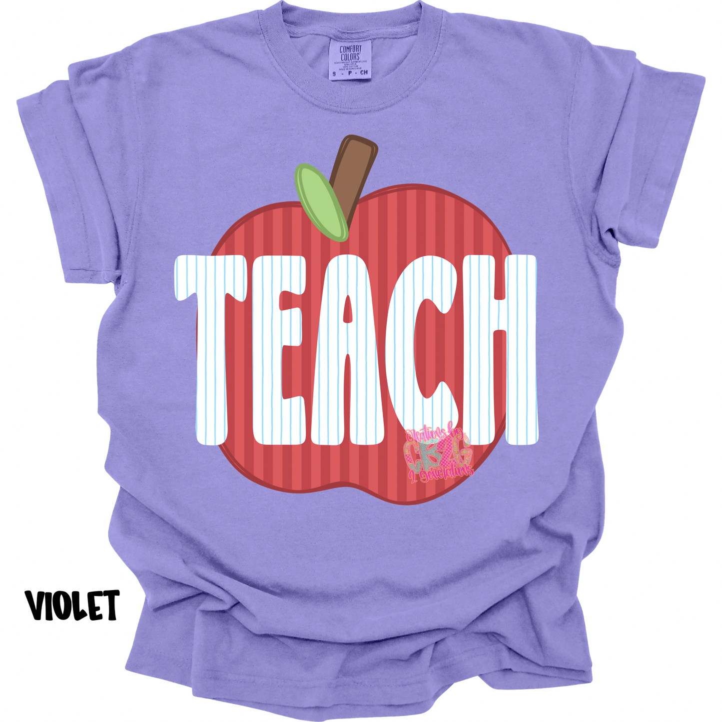 TEACH APPLE STRIPES PREORDER