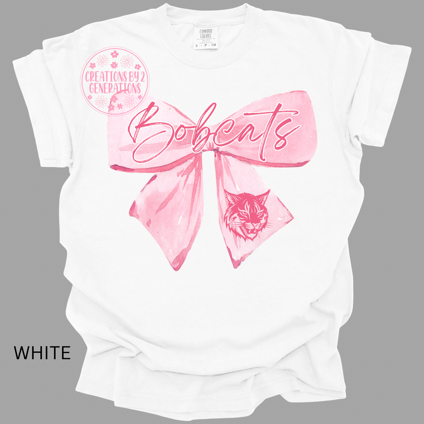 BOBCAT PINK BOW PRINT