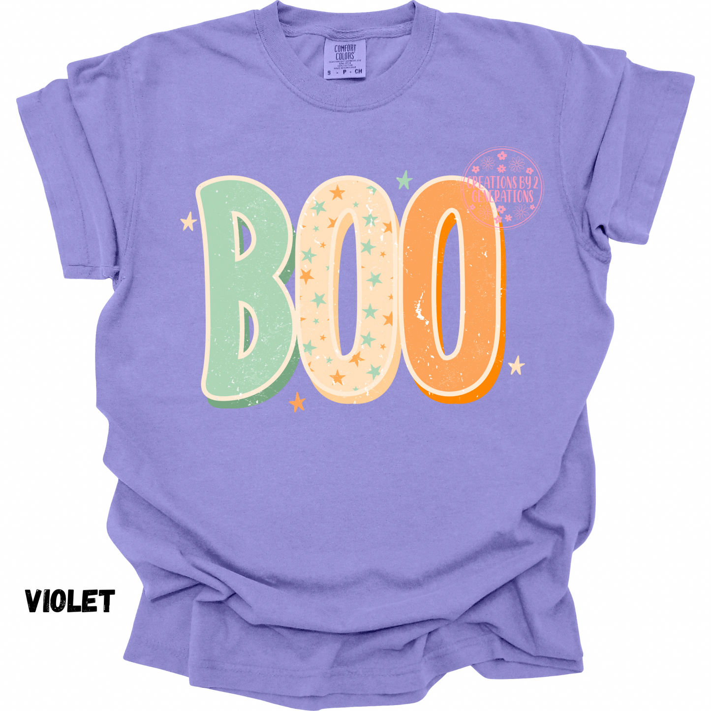 BOO ORANGE & GREEN DISTRESSED PRINT (YOUTH)