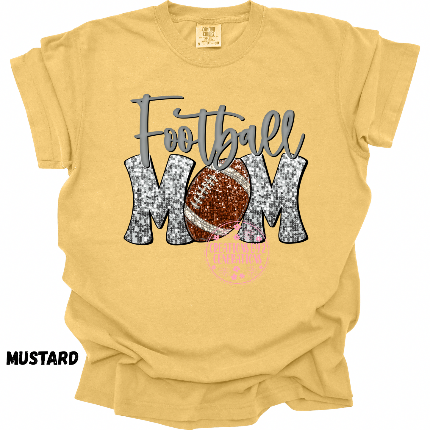 FOOTBALL MOM SILVER PRINT