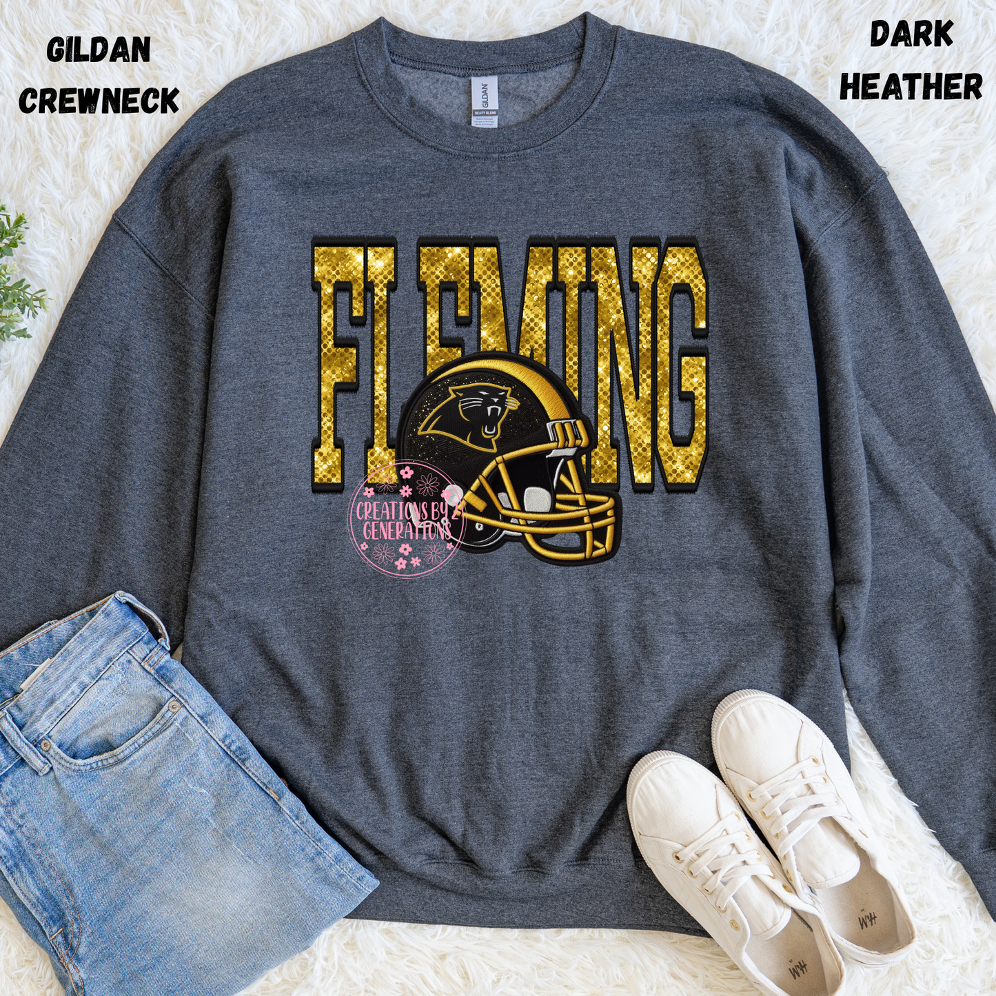 FLEMING FAUX SEQUINS WITH FOOTBALL HELMET PRINT (YOUTH)