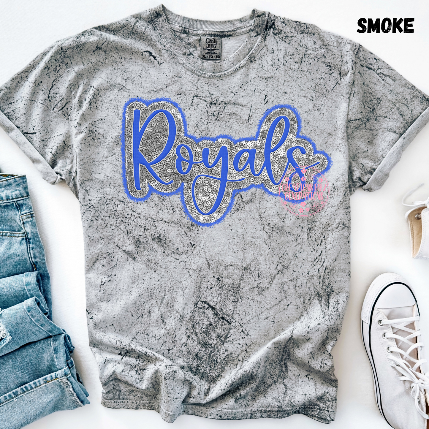 ROYALS CURSIVE FAUX SEQUINS PREORDER