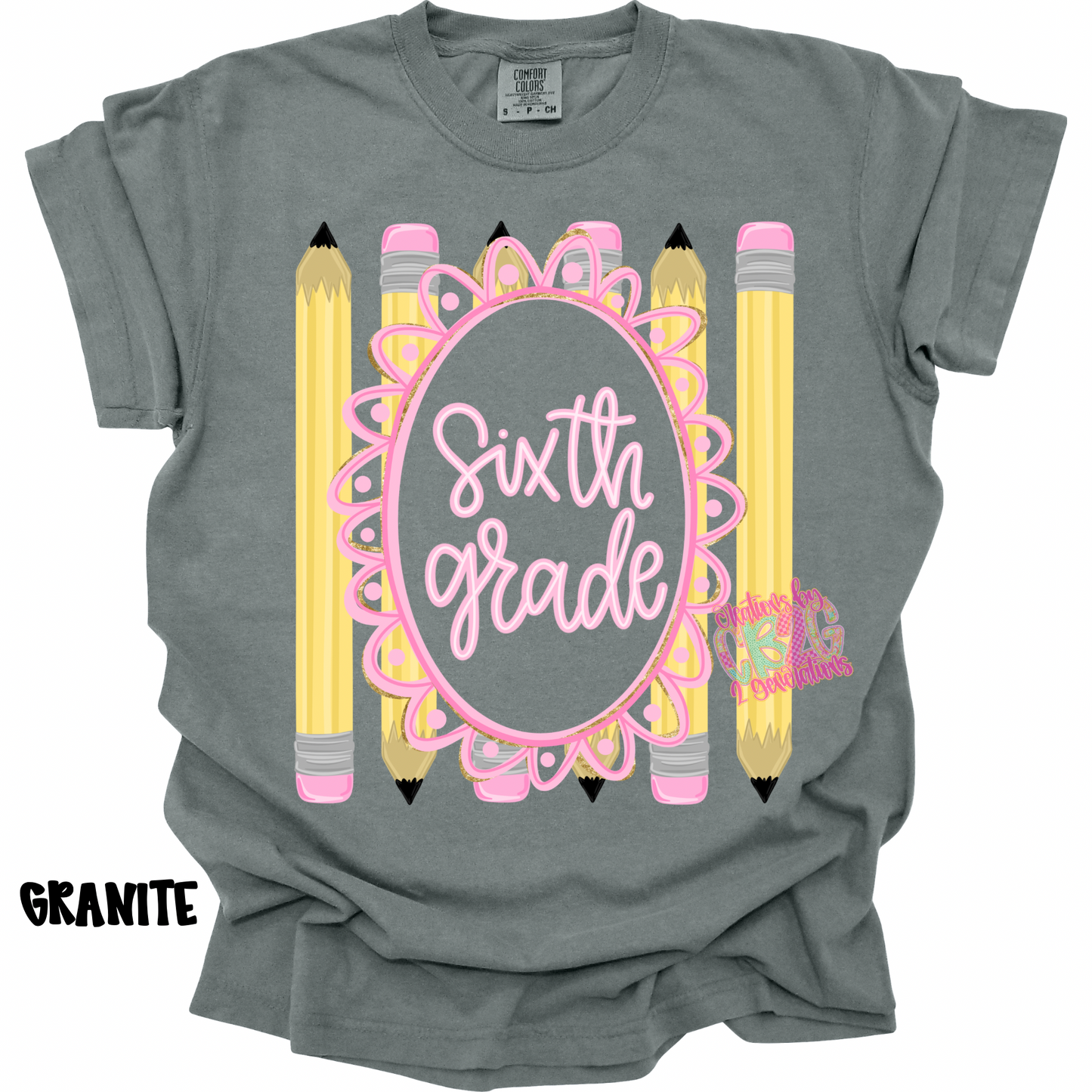 SIXTH GRADE FRAME WITH PENCILS PREORDER (YOUTH)