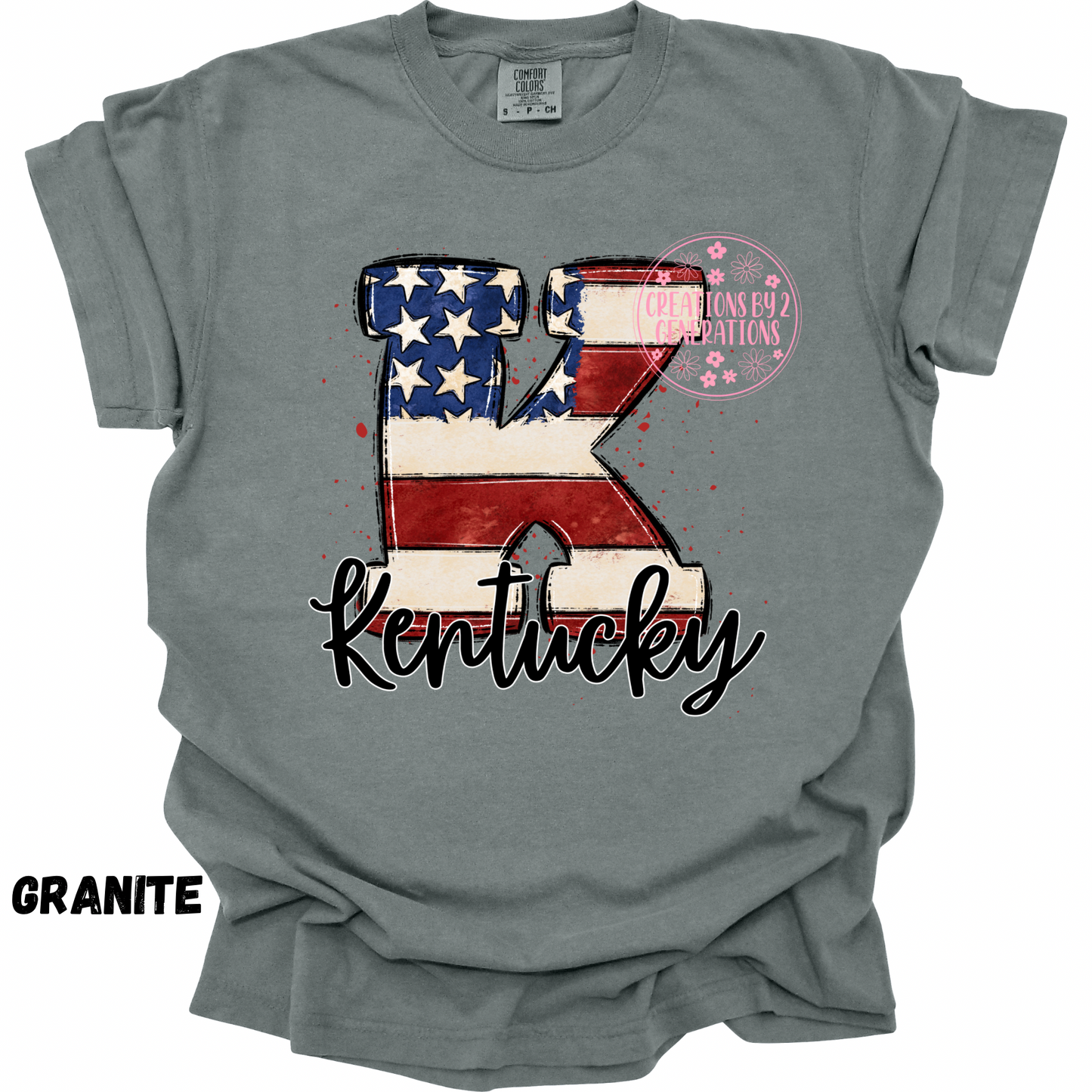 K KENTUCKY FLAG PRINT