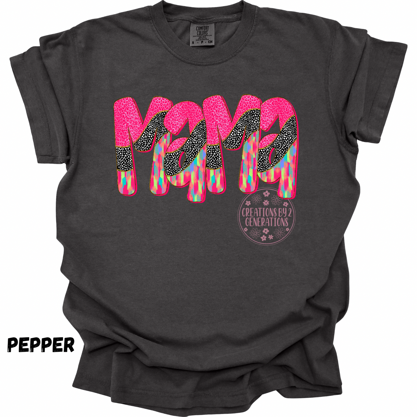 MAMA PINK/BLACK/COLORFUL BRUSH STROKES PREORDER
