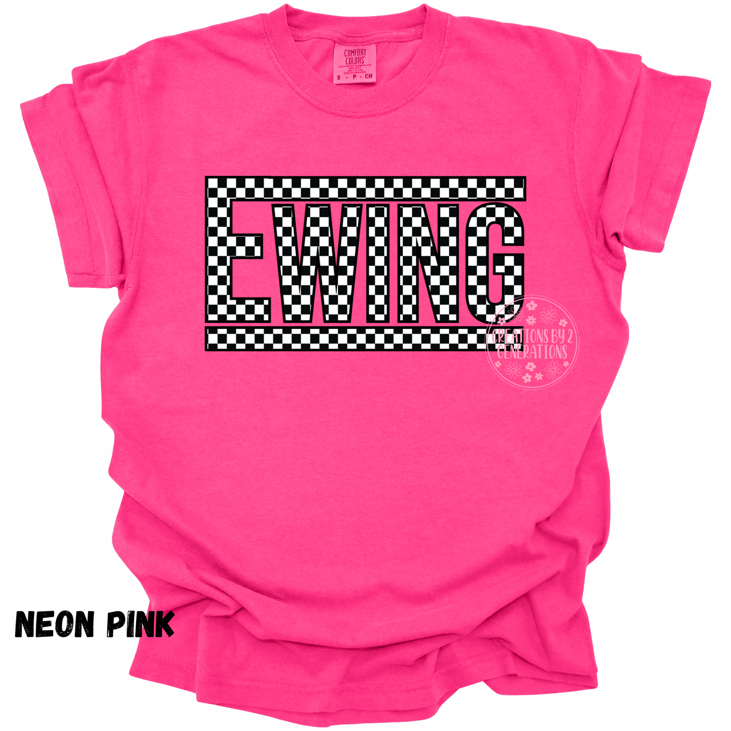 EWING BLACK AND WHITE CHECK ADULT PRINT