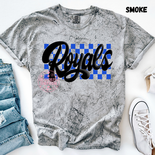 ROYALS WITH BLUE CHECKERED PRINT