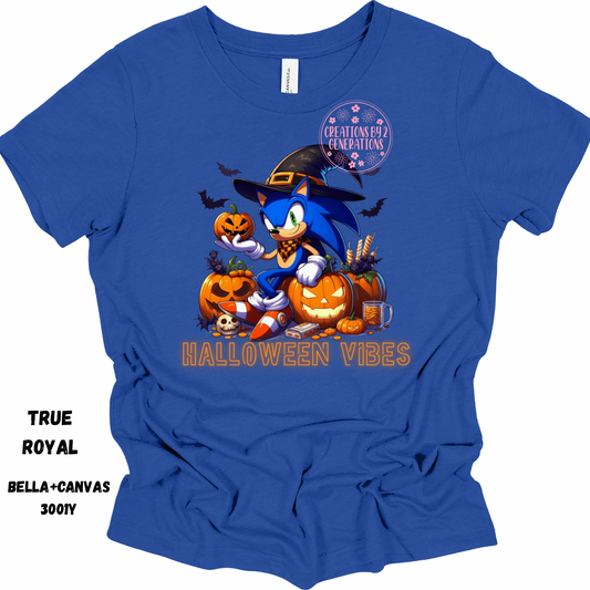 S BLUE HALLOWEEN PRINT