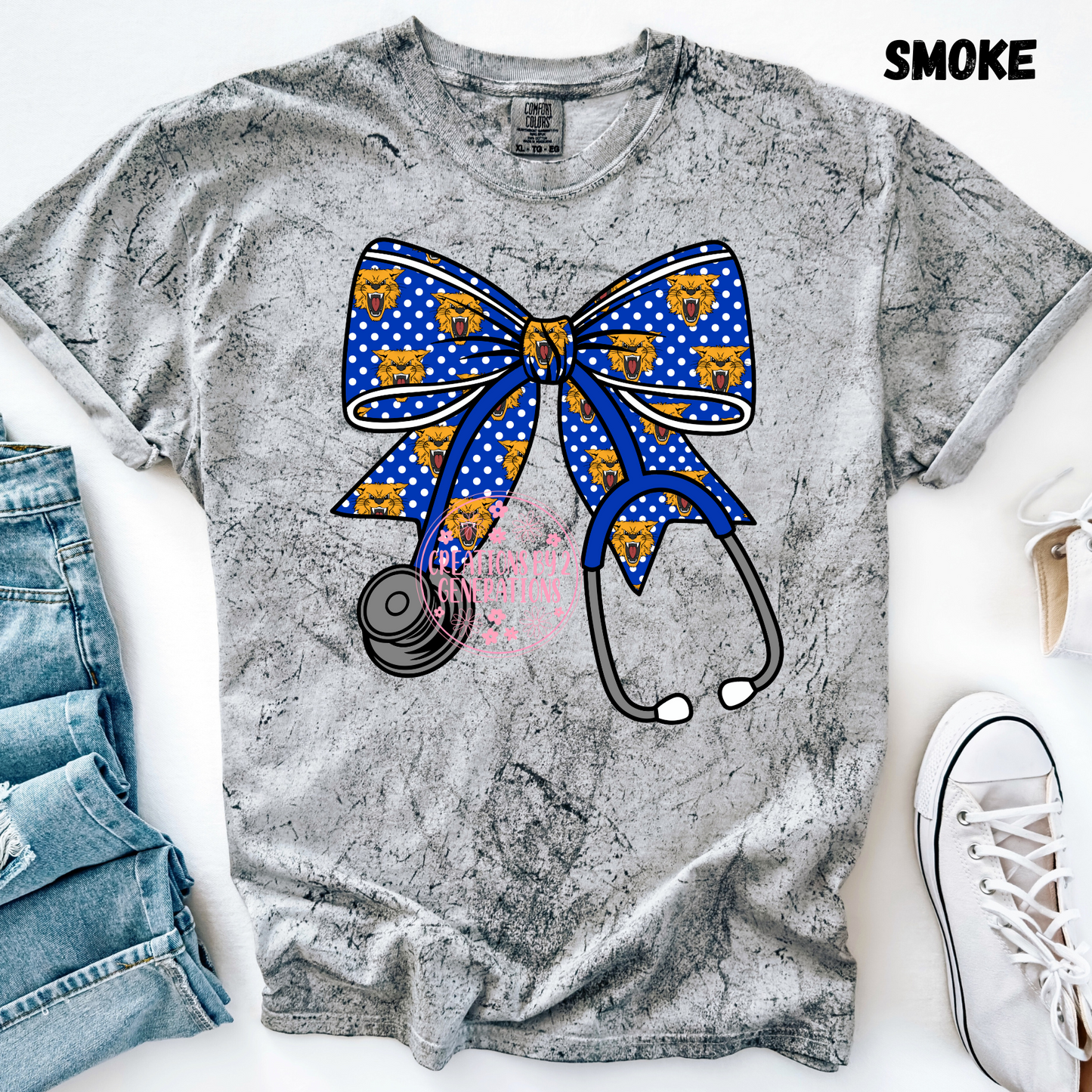 WILDCAT STETHOSCOPE BOW PRINT