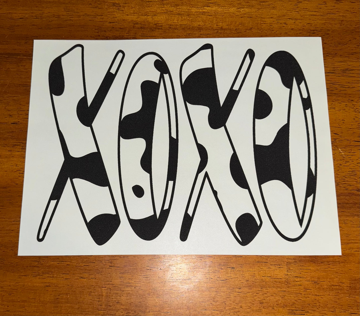 XOXO COW PRINT BLACK PRINT