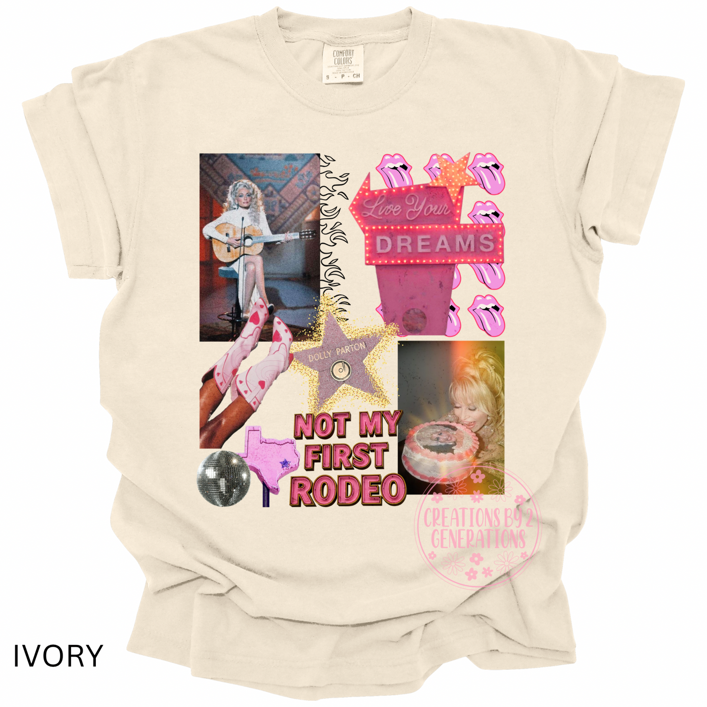DOLLY NOT MY FIRST RODEO COLLEGE PRINT
