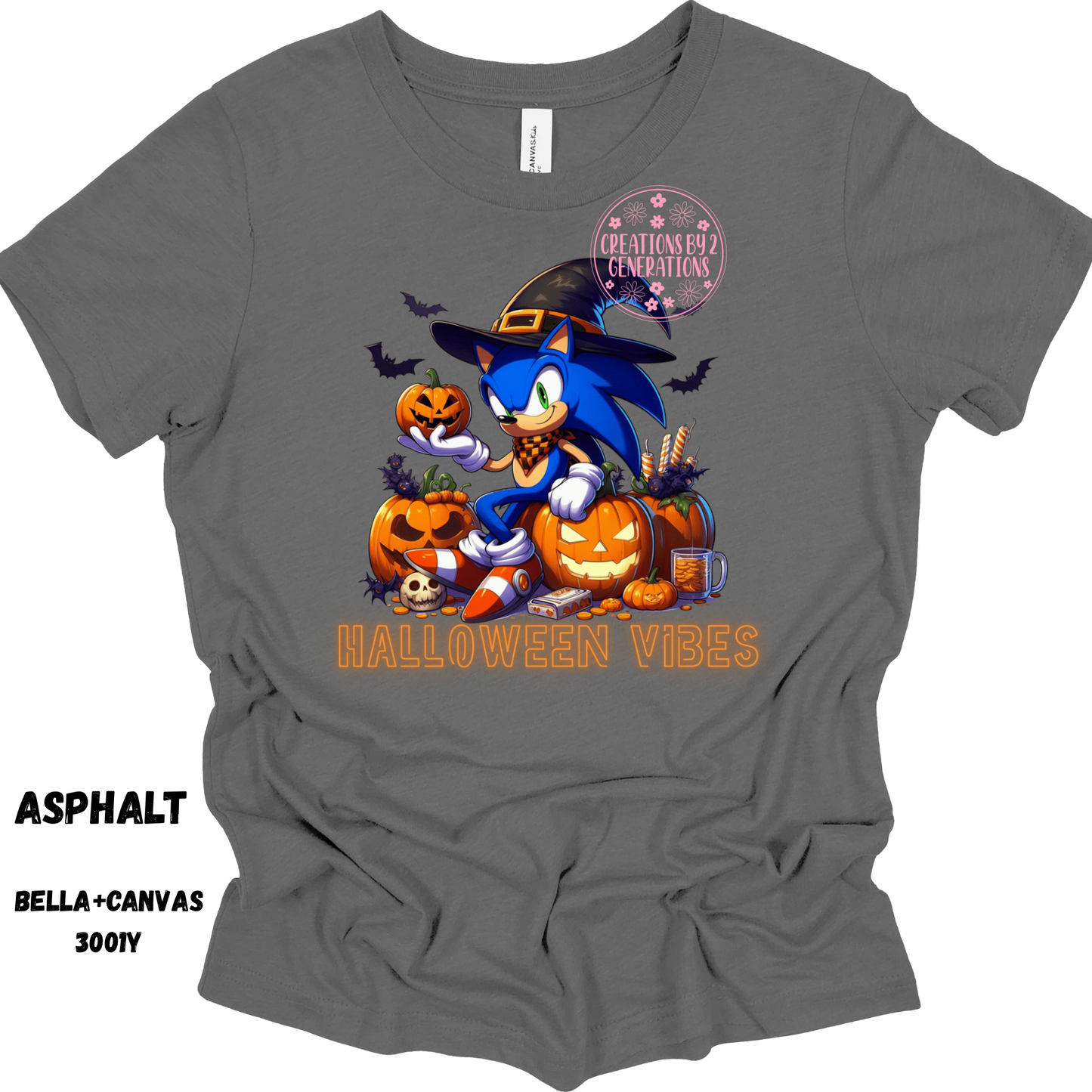 S BLUE HALLOWEEN PRINT