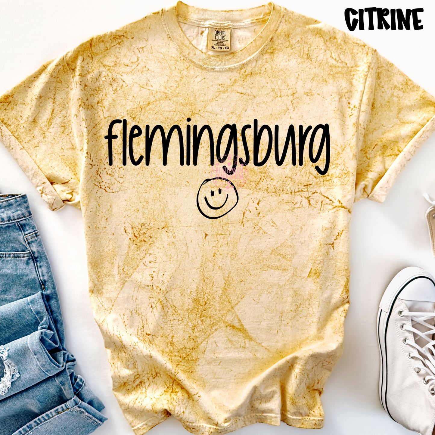 FLEMINGSBURG WITH SMILEY FACE BLACK PREORDER (YOUTH)