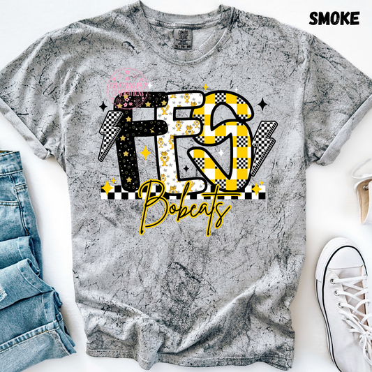 FES BOBCATS BLACK/YELLOW/WHITE PRINT