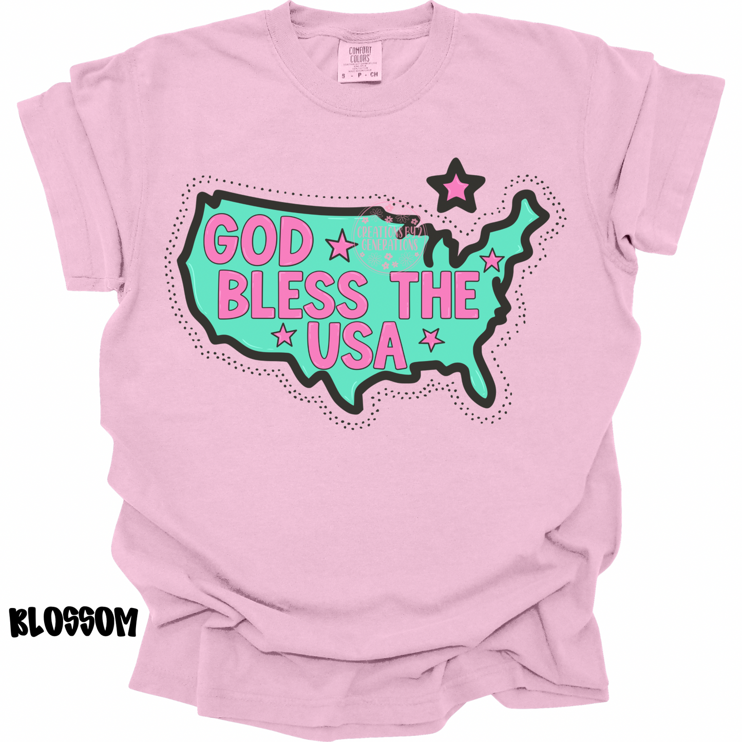 GOD BLESS THE USA PINK/GREEN PREORDER