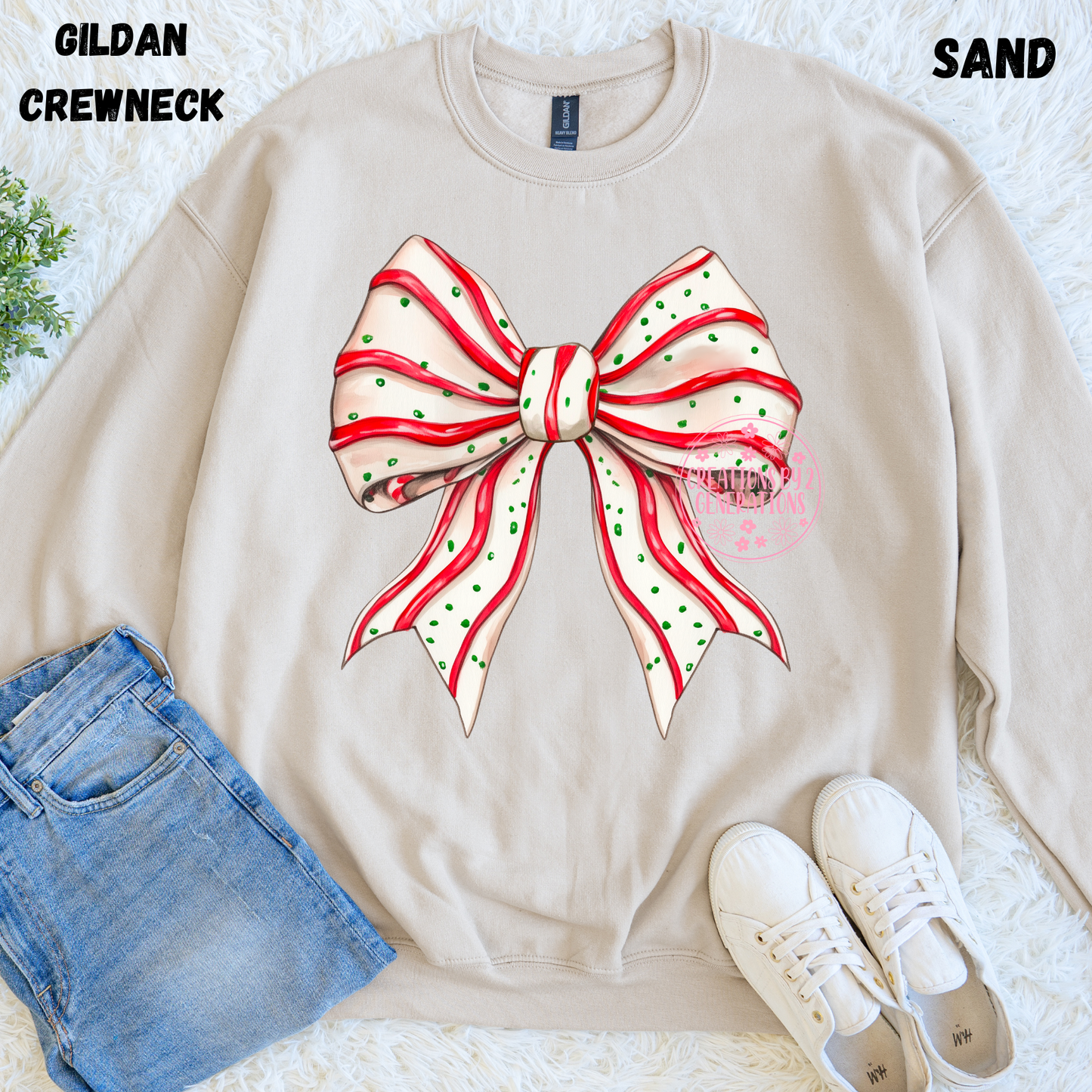 CHRISTMAS CAKE BOW PRINT