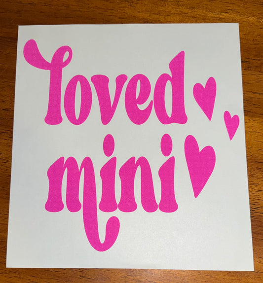 LOVED MINI PINK PRINT (youth)