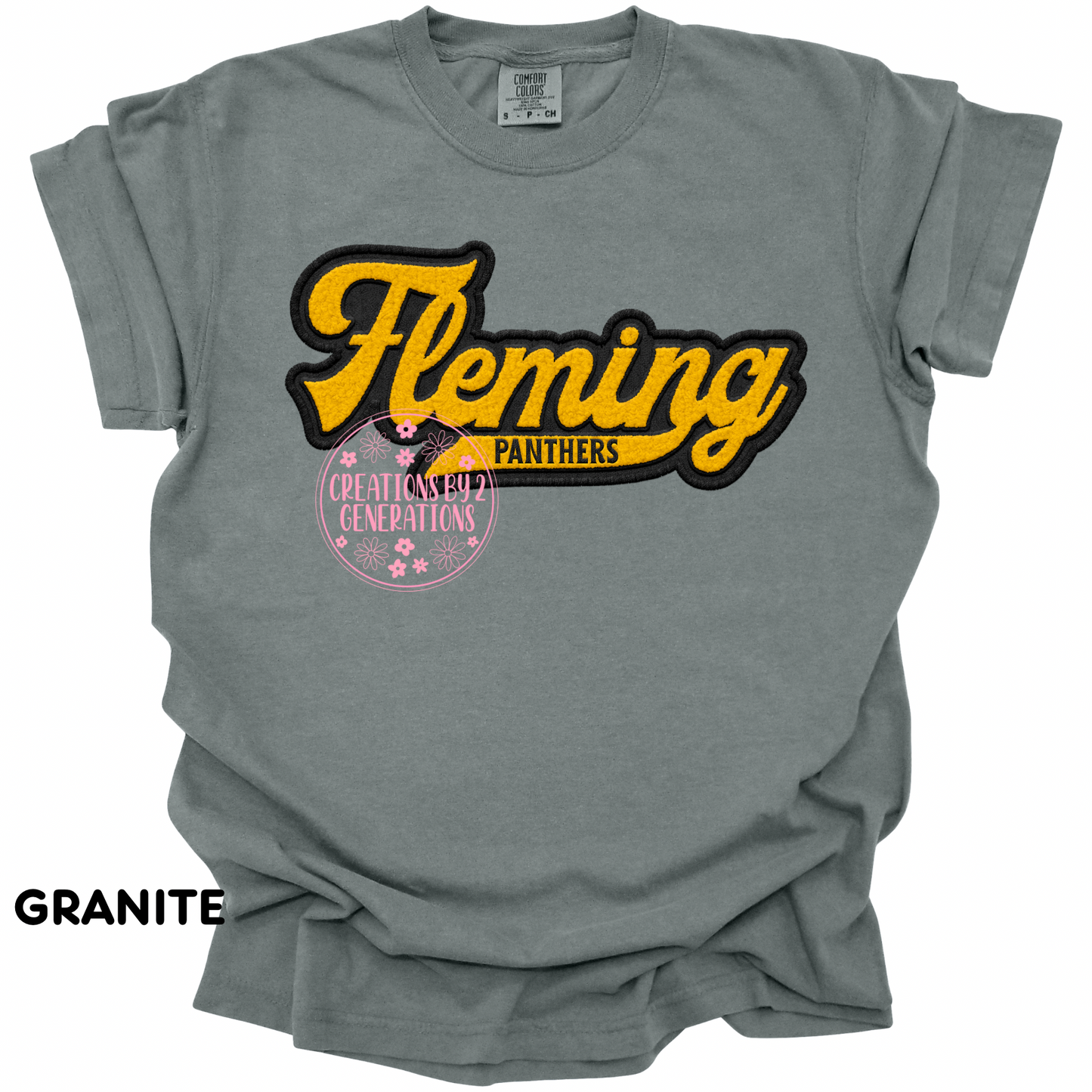 FLEMING PANTHERS FAUX EMBROIDERY PREORDER