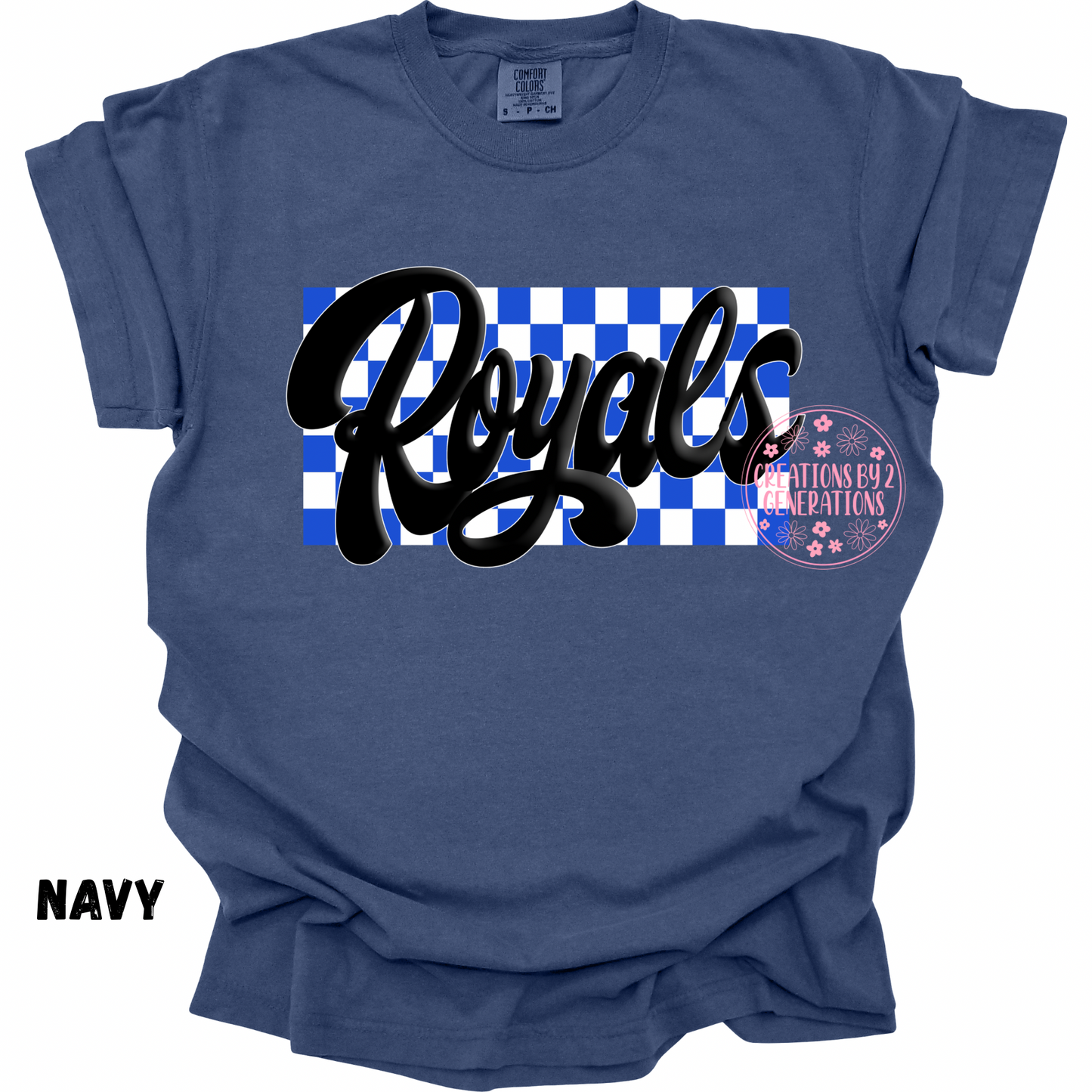 ROYALS WITH BLUE & WHITE CHECKERED PRINT