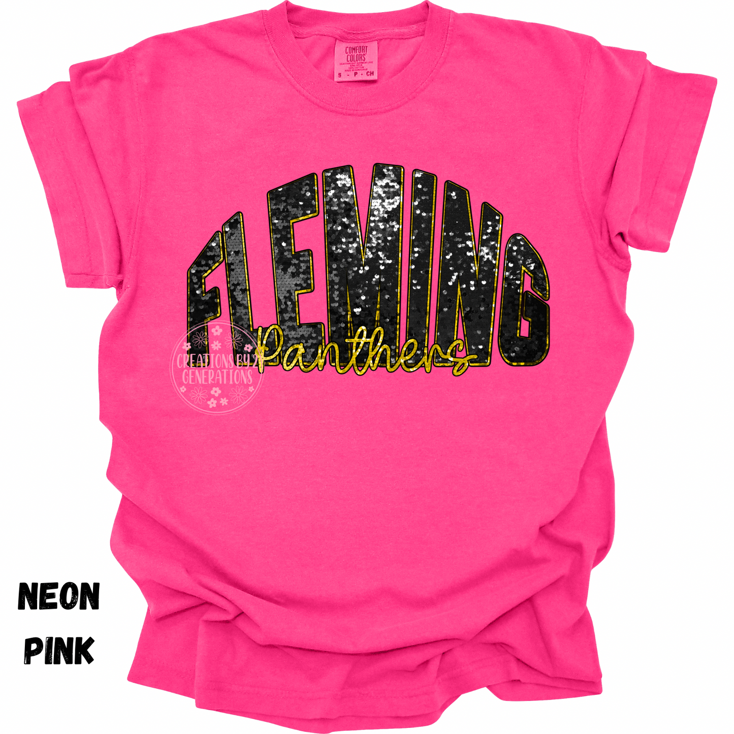 FLEMING PANTHERS FAUX SEQUINS