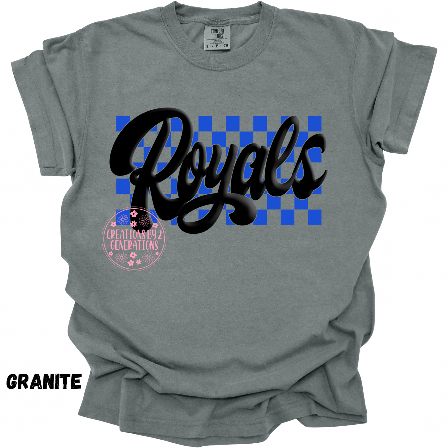 ROYALS WITH BLUE CHECKERED PRINT