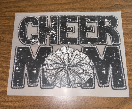 CHEER MOM FAUX SEQUINS (PRINT ONLY)