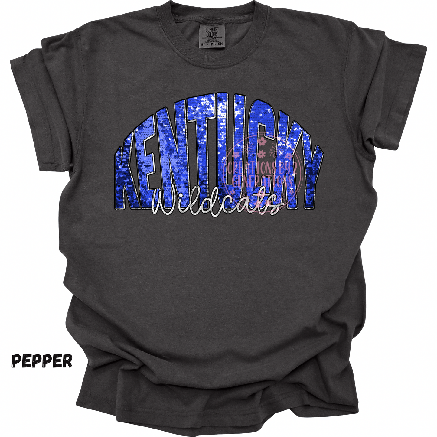 KENTUCKY WILDCATS FAUX SEQUINS