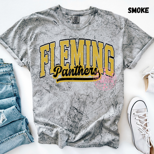 FLEMING PANTHERS GOLD & BLACK PRINT