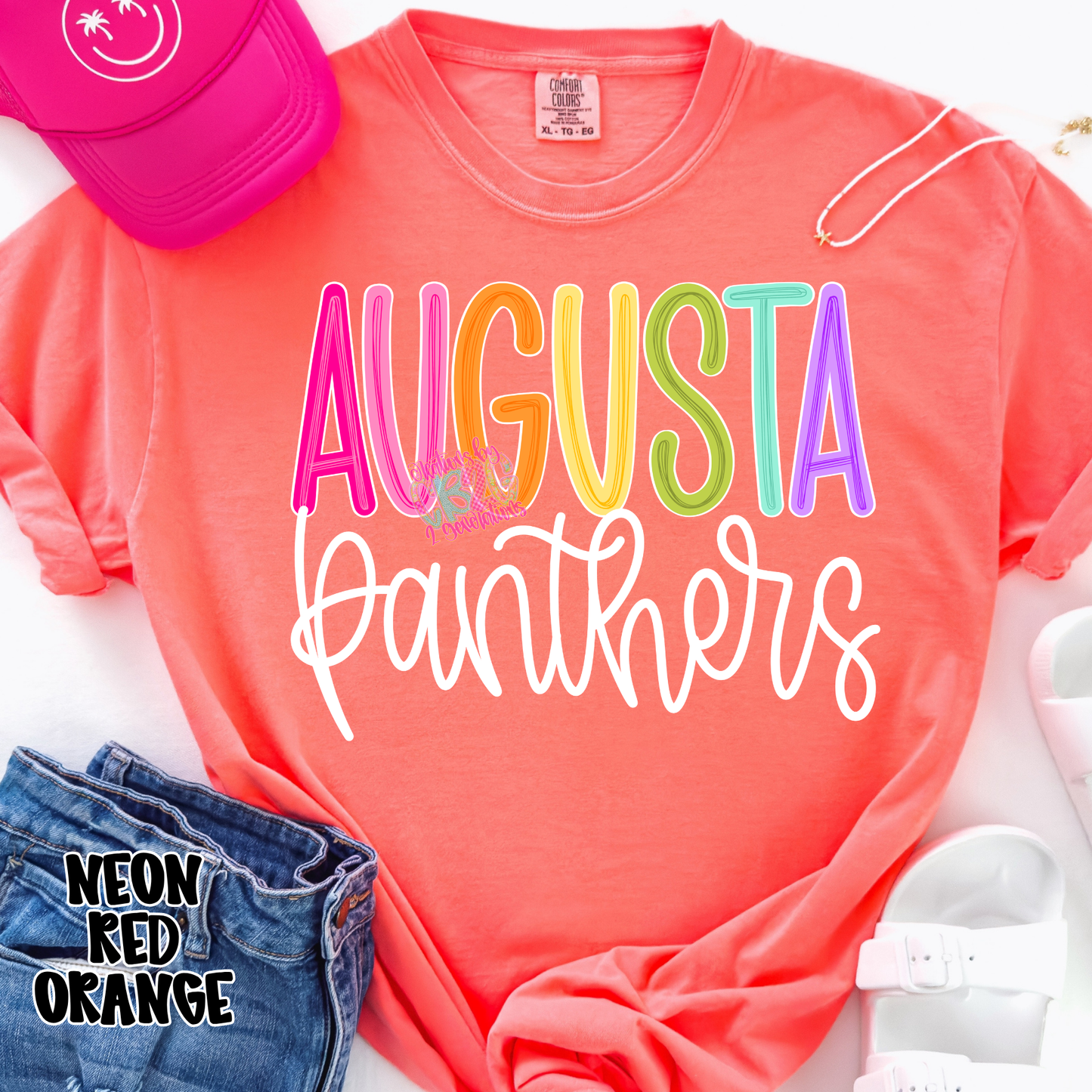 AUGUSTA PANTHERS COLOR POP WITH WHITE CURSIVE PREORDER