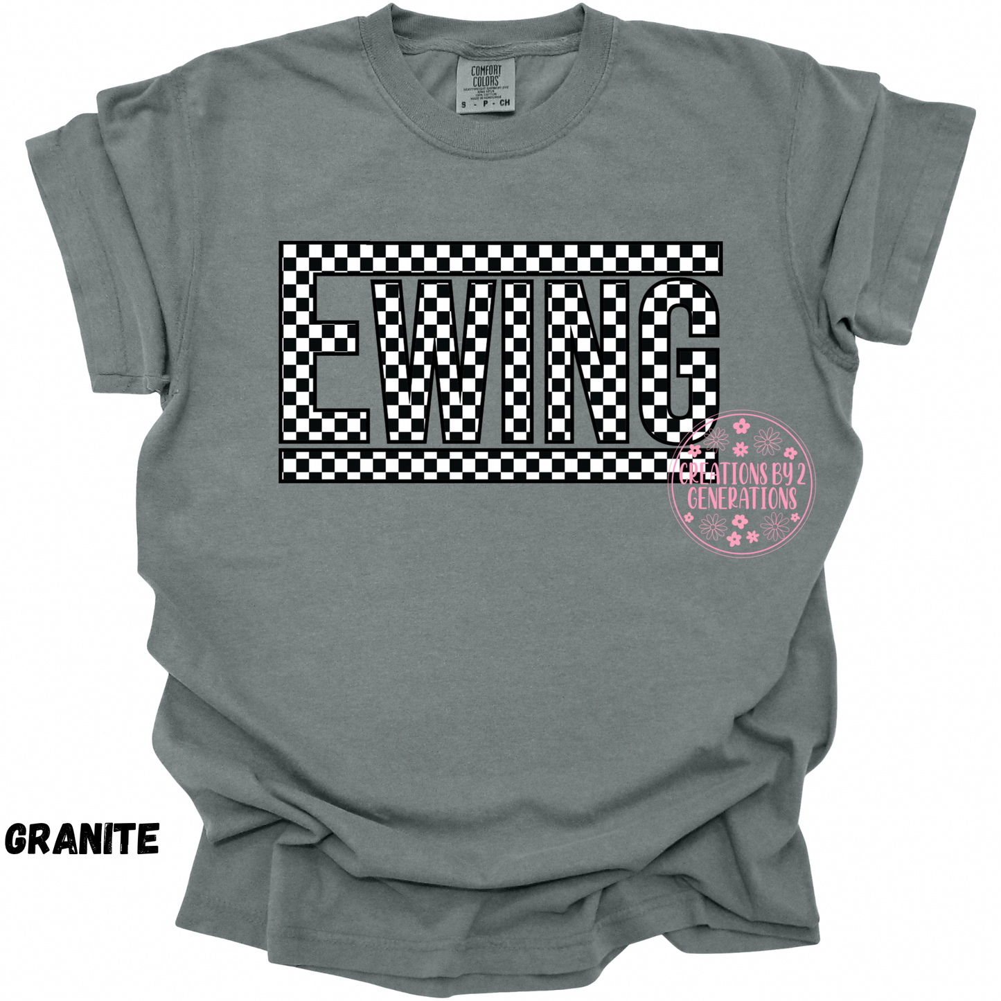 EWING BLACK AND WHITE CHECK YOUTH PRINT