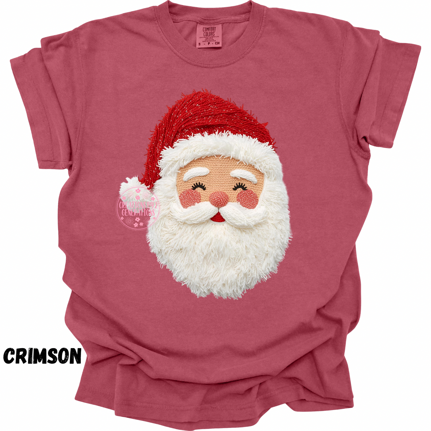 SANTA FAUX YARN PRINT