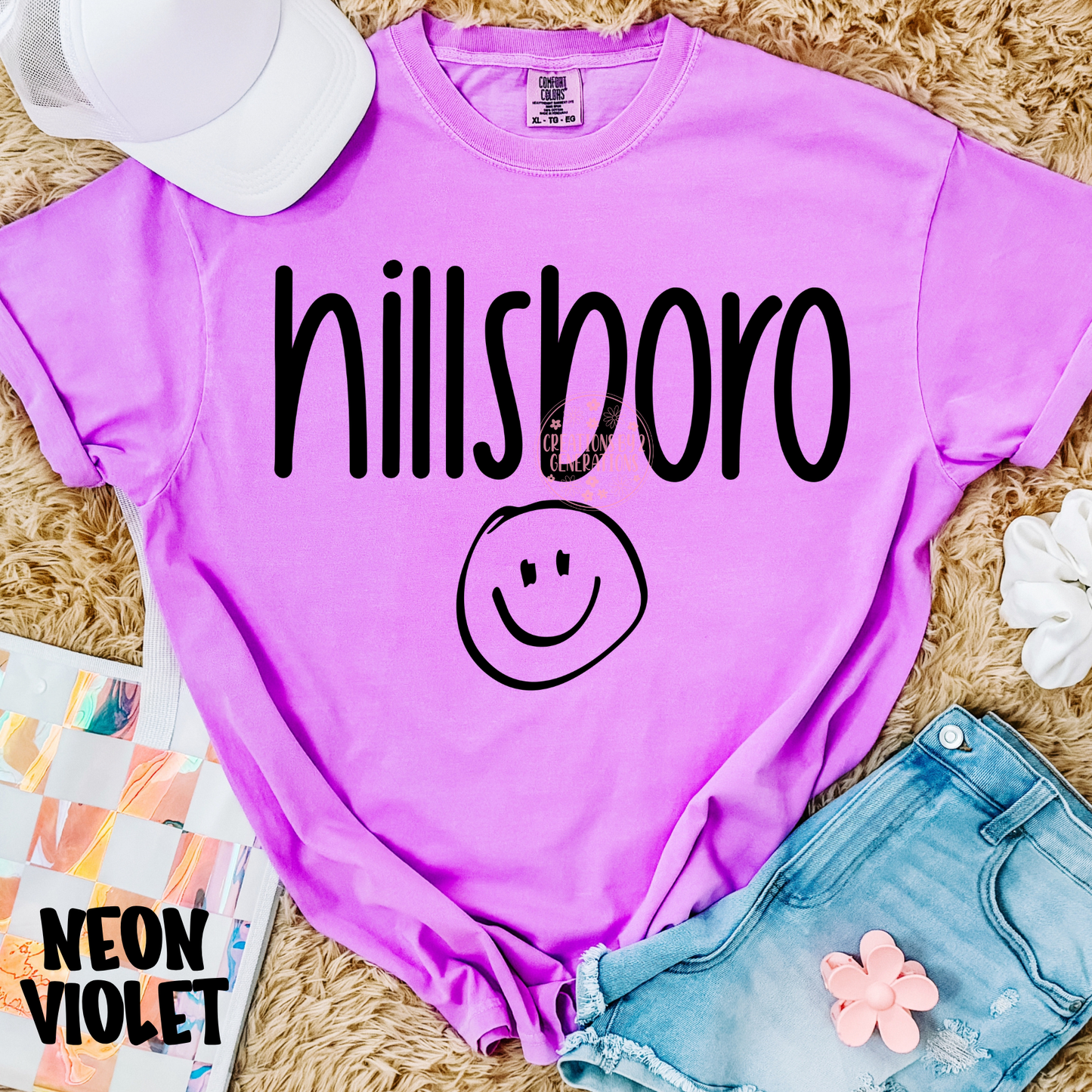 HILLSBORO WITH SMILEY FACE BLACK PREORDER