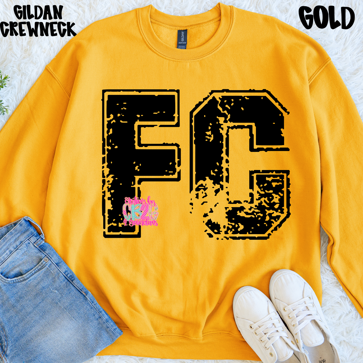 FC BLACK DISTRESSED SWEATSHIRT PREORDER