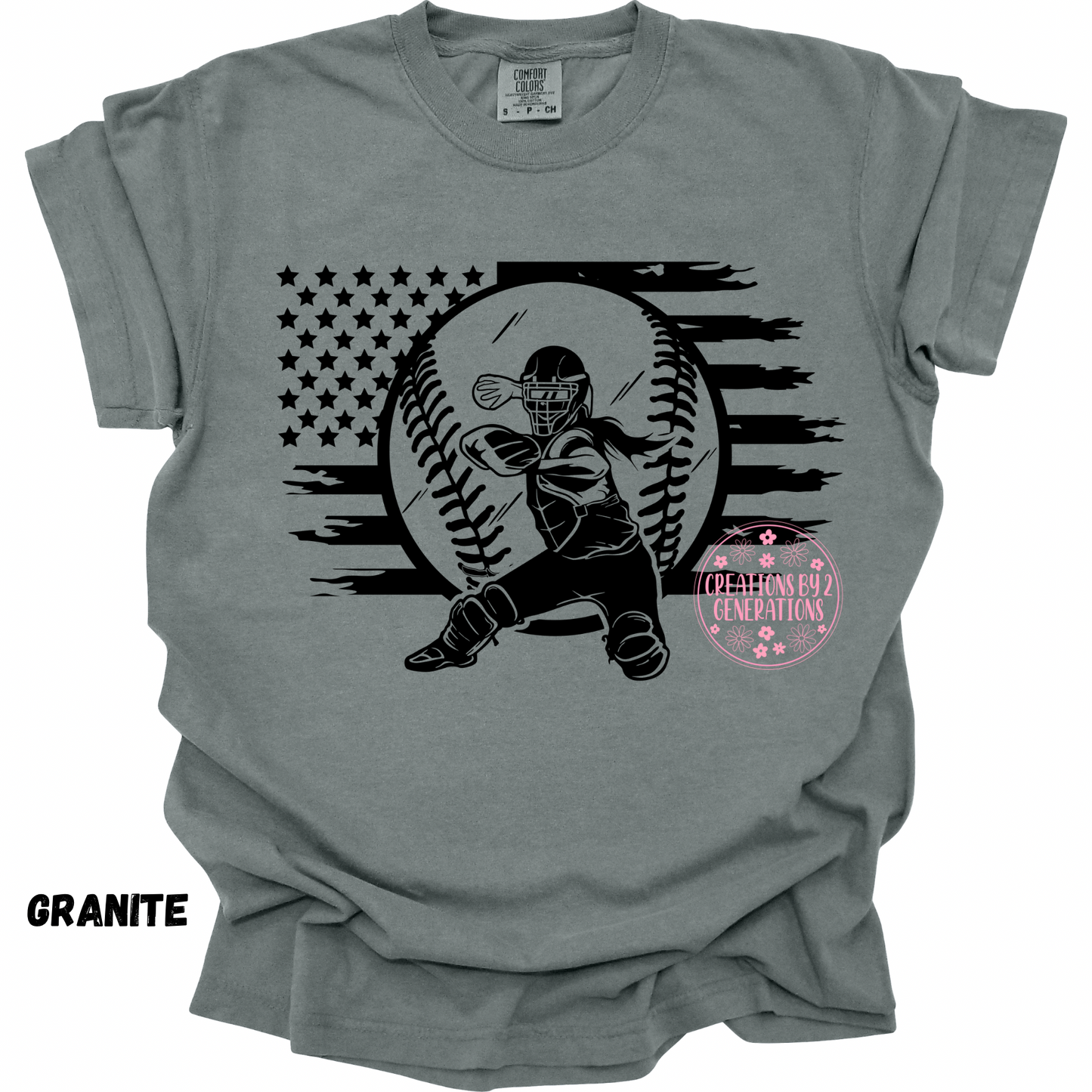 SOFTBALL CATCHER BLACK PRINT (YOUTH)