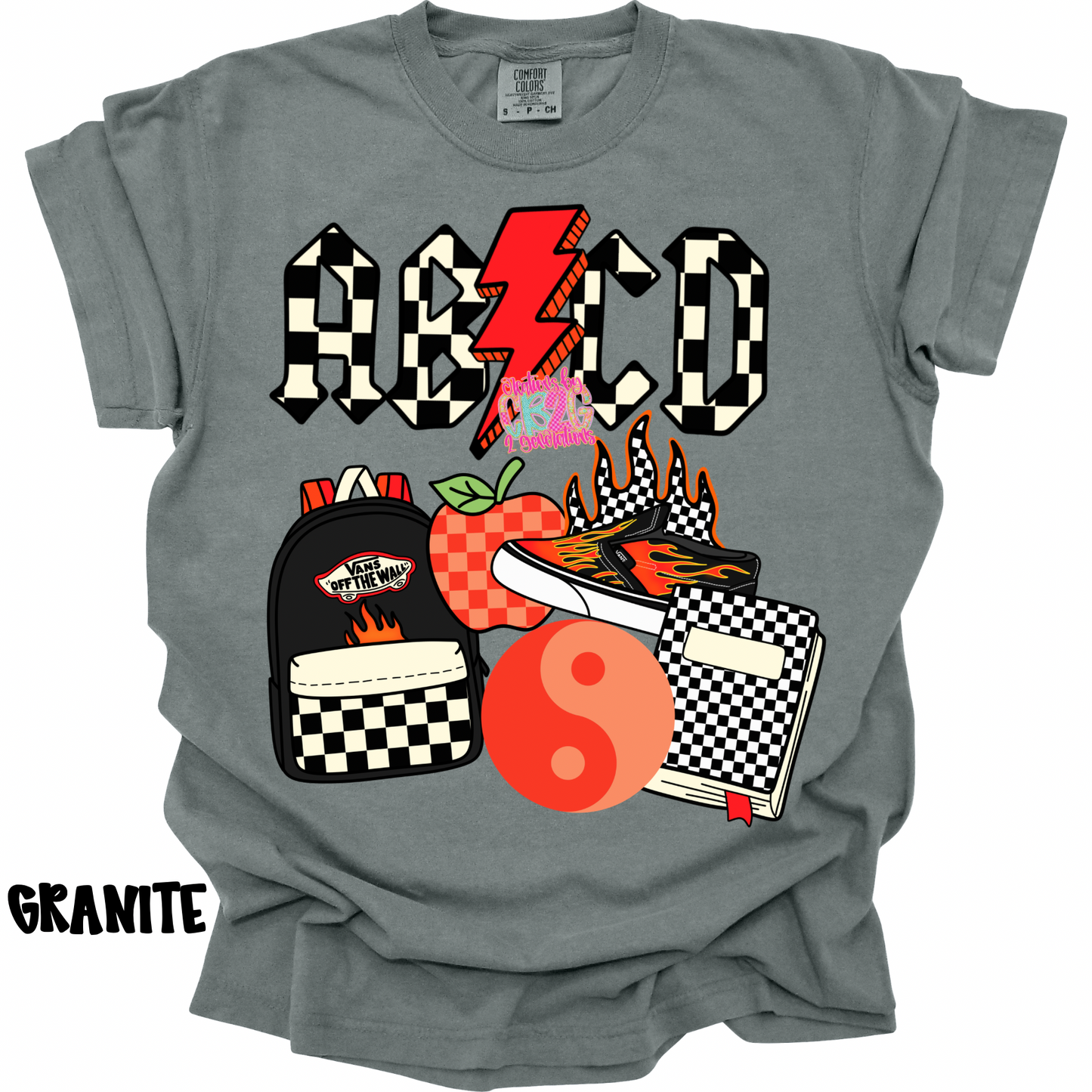 ABCD WITH SCHOOL ITEMS PREORDER (YOUTH)