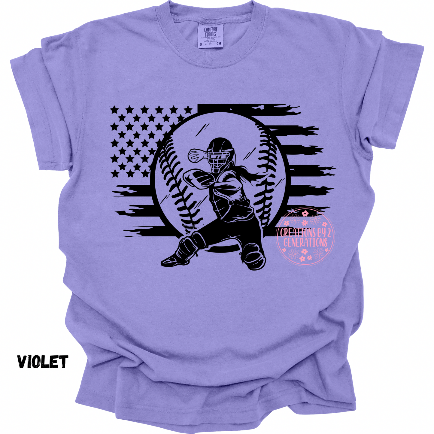 SOFTBALL CATCHER BLACK PRINT (YOUTH)