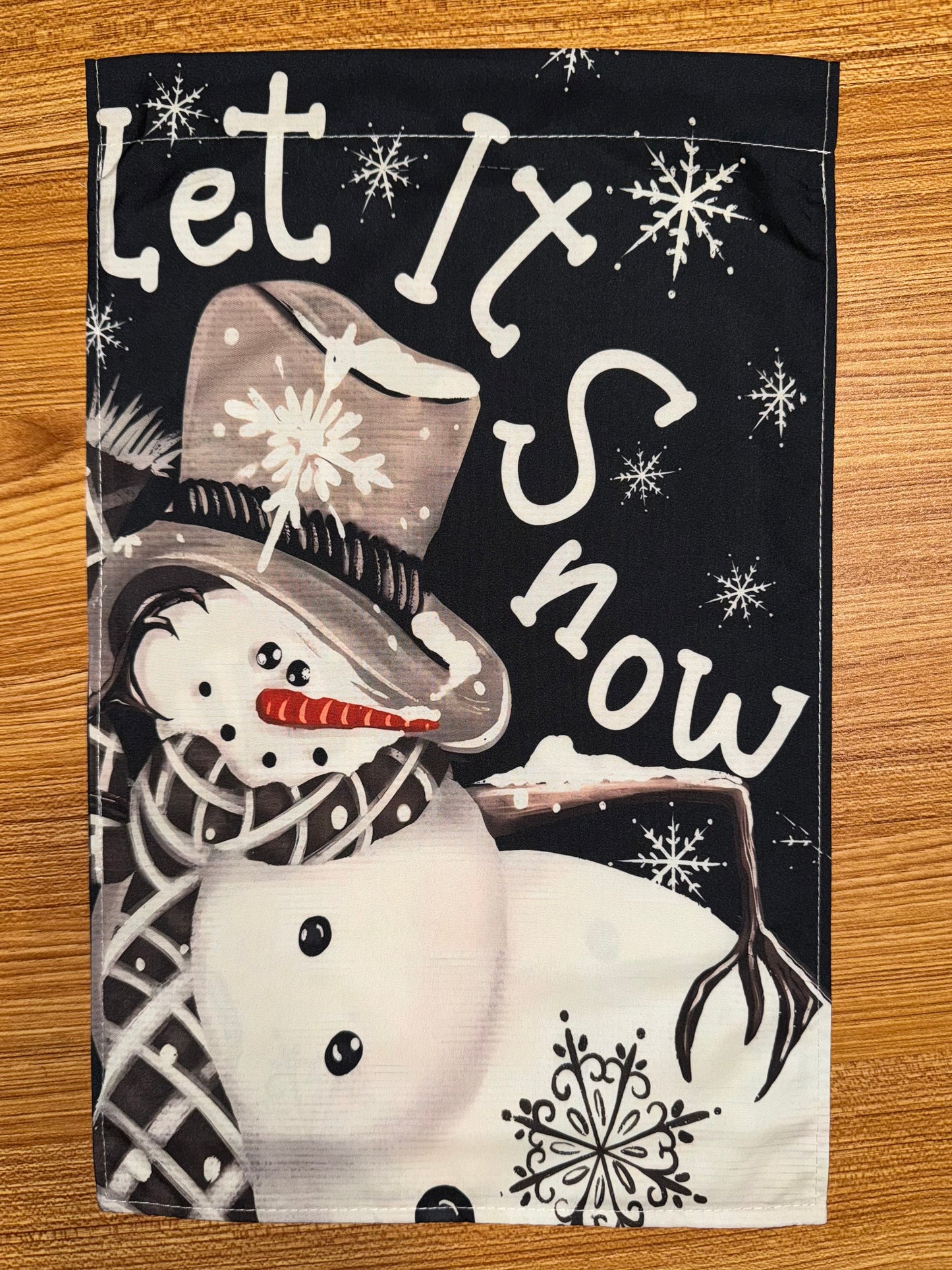 LET IT SNOW SNOWMAN FLAG